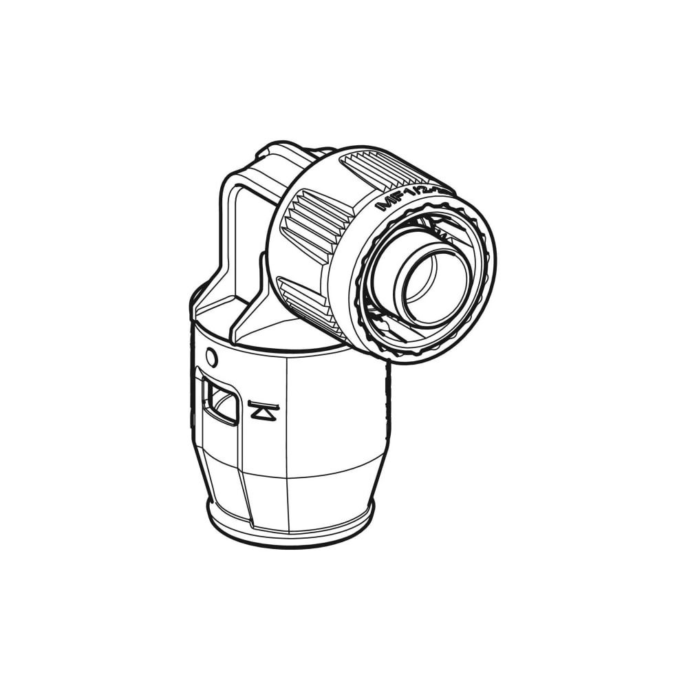 Geberit PushFit Übergangswinkel 90 Grad mit MasterFix PVDF, d 20mm, RpMF 1/2″... GEBERIT-651502001 4025416280712 (Abb. 3)