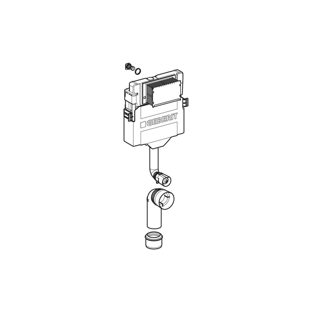 Geberit Sigma Unterputzspülkasten 12cm, 6 oder 3 Liter, Spülbogen gesteckt, mit Bet... GEBERIT-109302005 4025416724995 (Abb. 13)