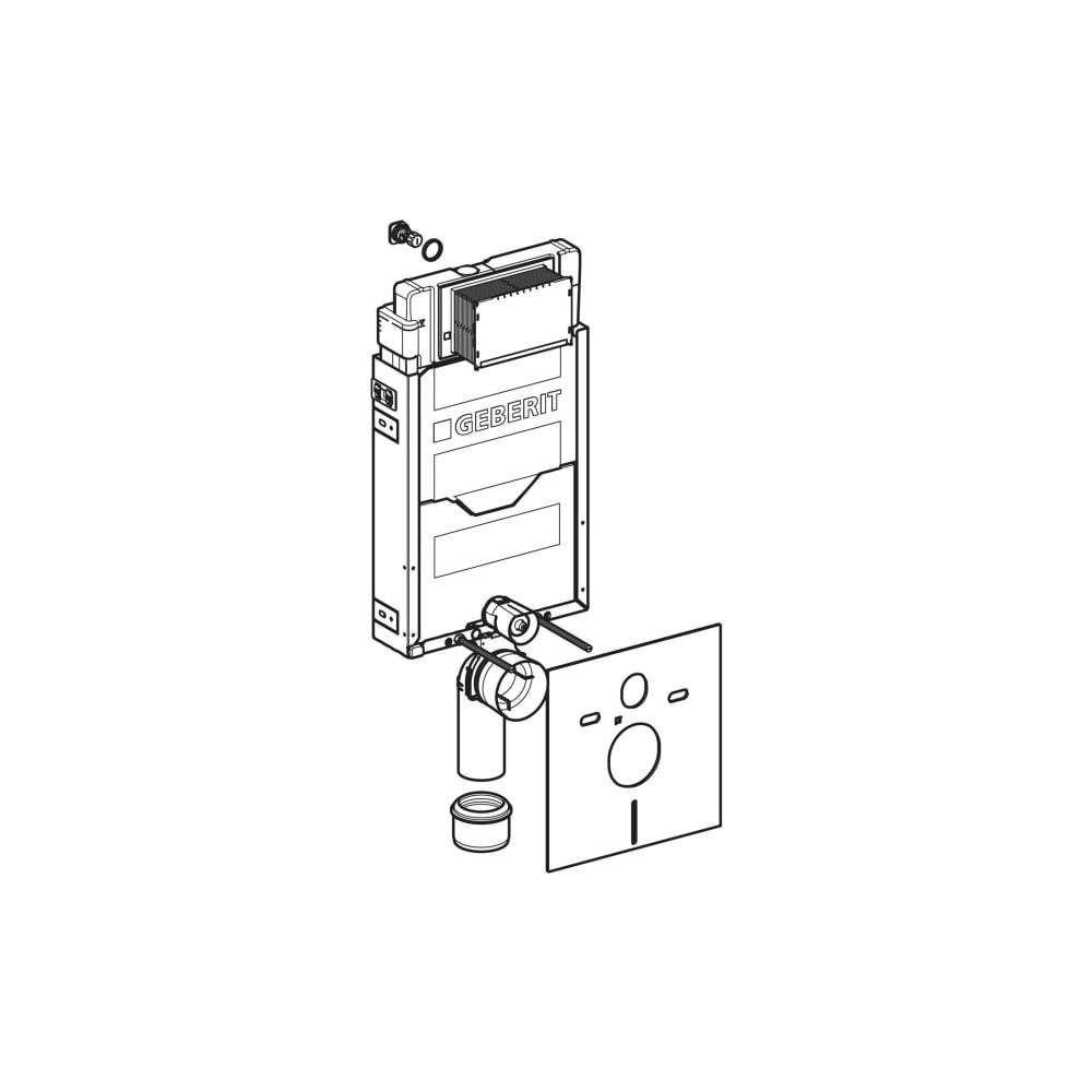 Geberit Kombifix Element für Wand-WC 108cm, mit Sigma Unterputzspülkasten 12cm... GEBERIT-110300005 4025416733881 (Abb. 15)