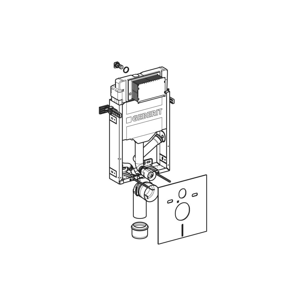 Geberit Kombifix Element für Wand-WC 108cm, mit Sigma Unterputzspülkasten 12cm, für... GEBERIT-110367005 4025416933953 (Abb. 16)