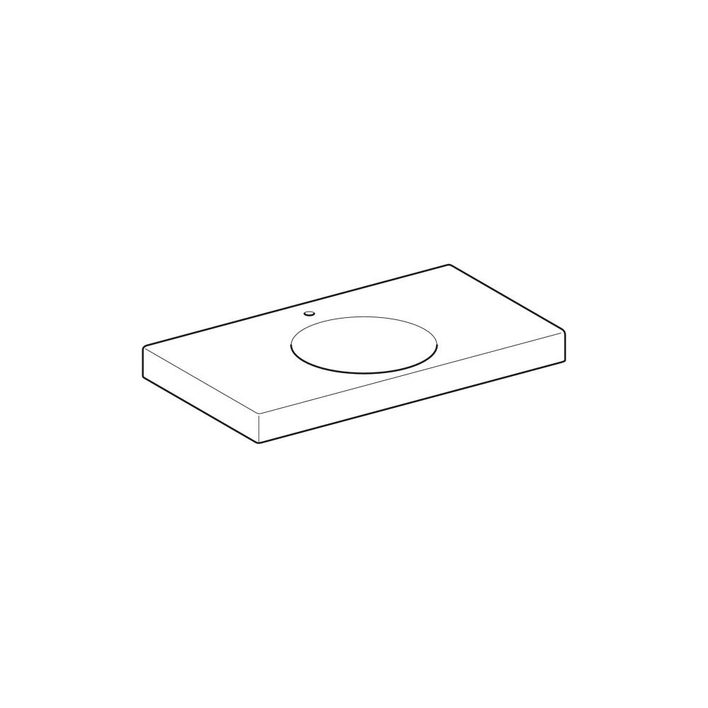 Geberit Preciosa 2 Waschtisch mit Ablagefläche, Breite 90cm, Tiefe 50cm, Hahnloch mi... GEBERIT-123292600 4022009326451 (Abb. 3)
