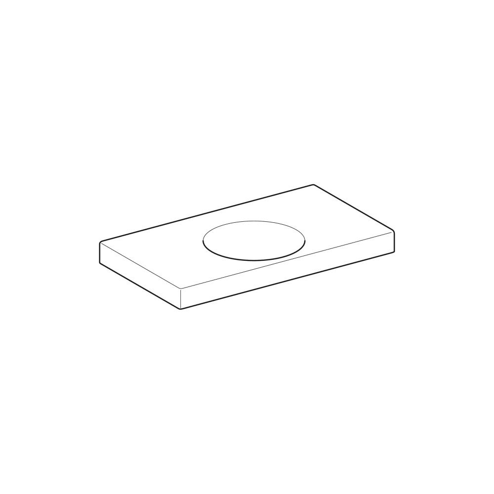 Geberit Preciosa 2 Waschtisch mit Ablagefläche, Breite 90cm, Tiefe 50cm, ohne Hahnlo... GEBERIT-123291600 4022009319675 (Abb. 3)