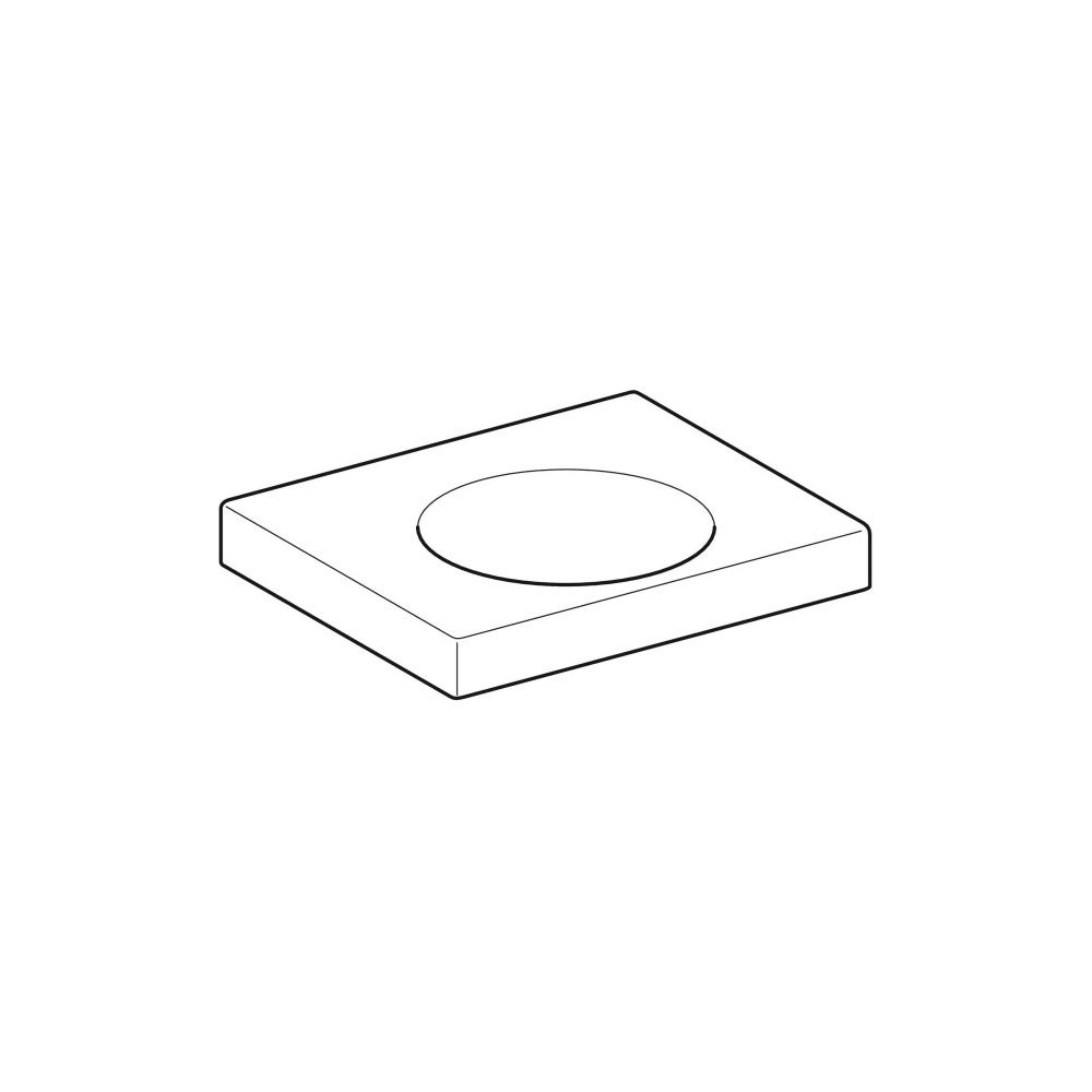 Geberit Preciosa 2 Waschtisch mit Ablagefläche, Breite 60cm, Tiefe 50cm, ohne Hahnlo... GEBERIT-123261000 4022009319644 (Abb. 3)