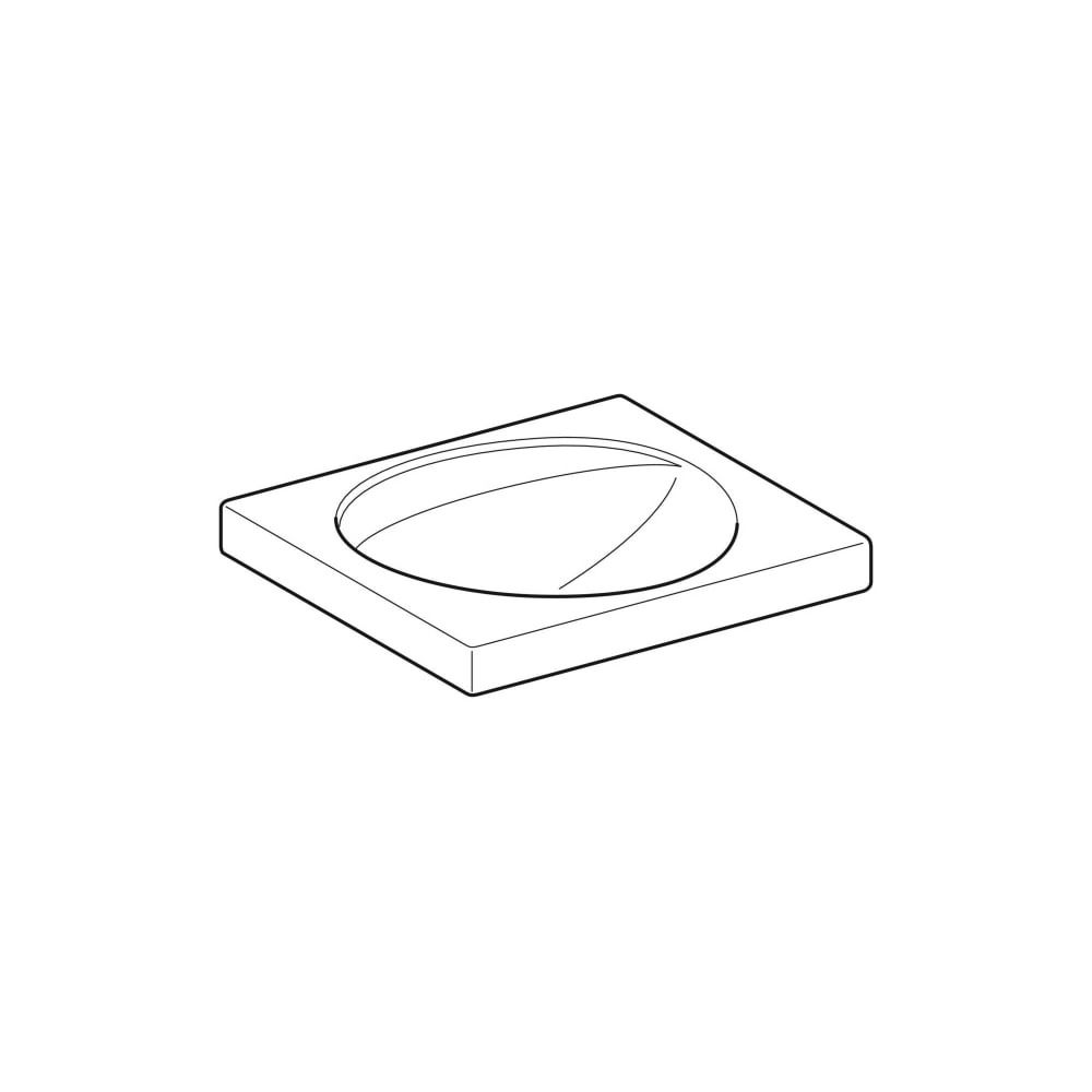 Geberit Preciosa Waschtisch mit Ablagefläche, Breite 60cm, Tiefe 55cm, ohne Hahnloch... GEBERIT-253240000 4022009053951 (Abb. 3)