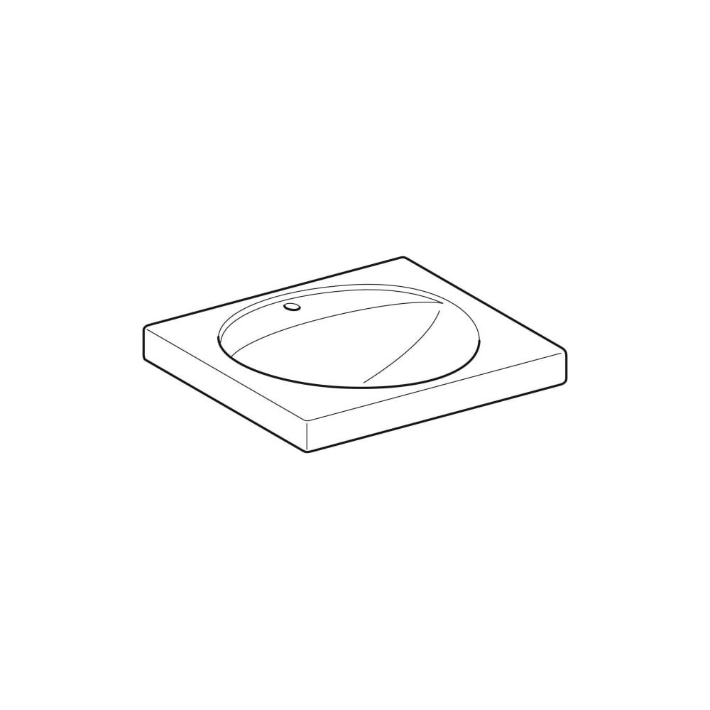 Geberit Preciosa Waschtisch mit Ablagefläche, Breite 60cm, Tiefe 55cm, Hahnloch mitt... GEBERIT-253230600 4022009232257 (Abb. 3)