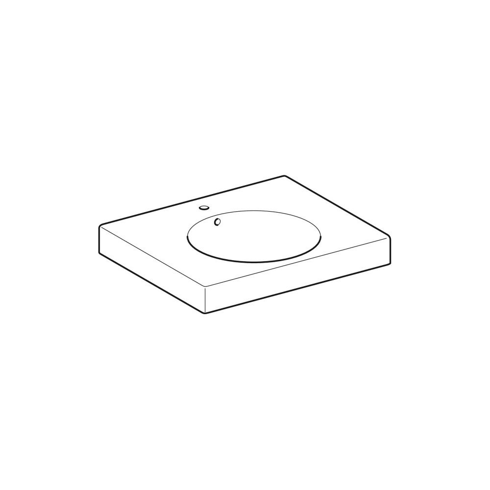 Geberit Preciosa 2 Waschtisch mit Ablagefläche, Breite 60cm, Tiefe 50cm, Hahnloch mi... GEBERIT-123260600 4022009311310 (Abb. 3)