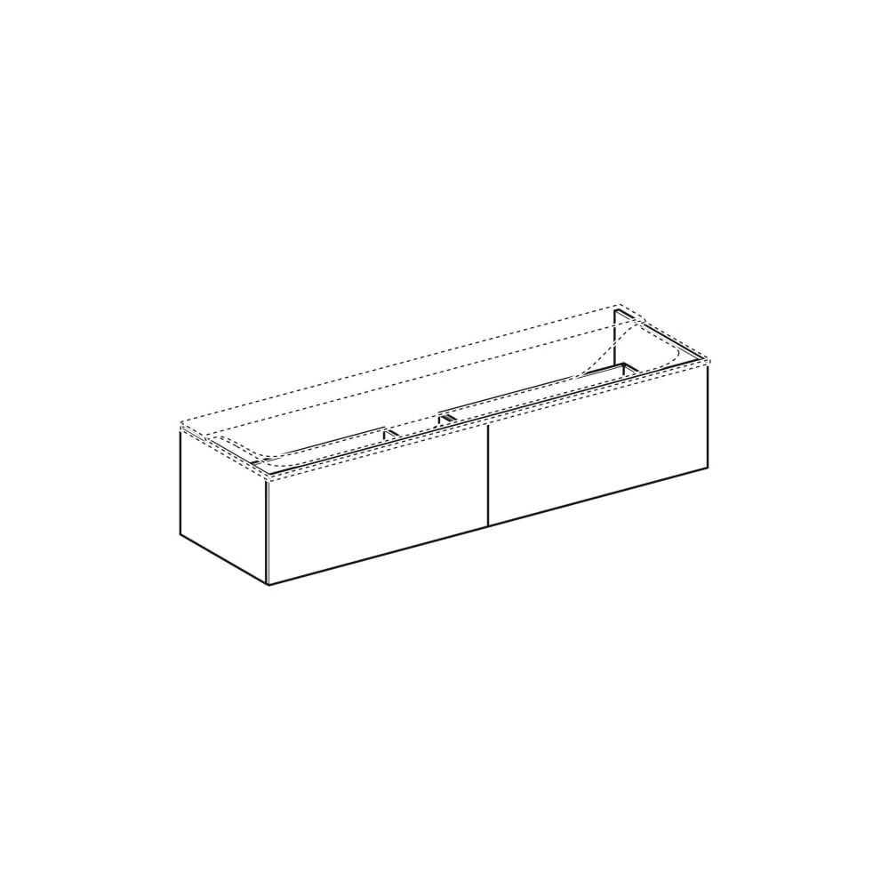 Geberit Xeno2 Unterschrank für Waschtisch aus Mineralwerkstoff 2 Schubladen, 159,5x3... GEBERIT-500346431 4025416356301 (Abb. 3)