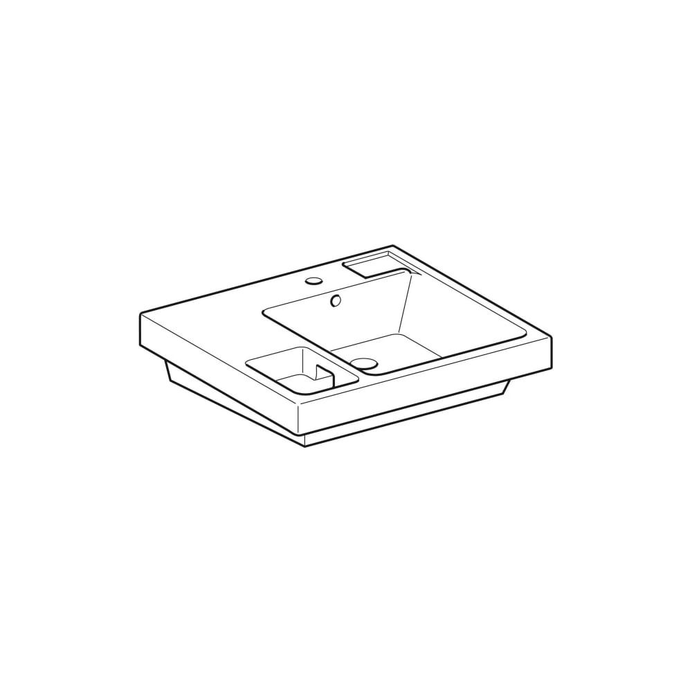 Geberit Bambini Waschtisch mit seitlichem Schwammbecken, 60x16,3x55cm... GEBERIT-162700000 4022009011708 (Abb. 3)