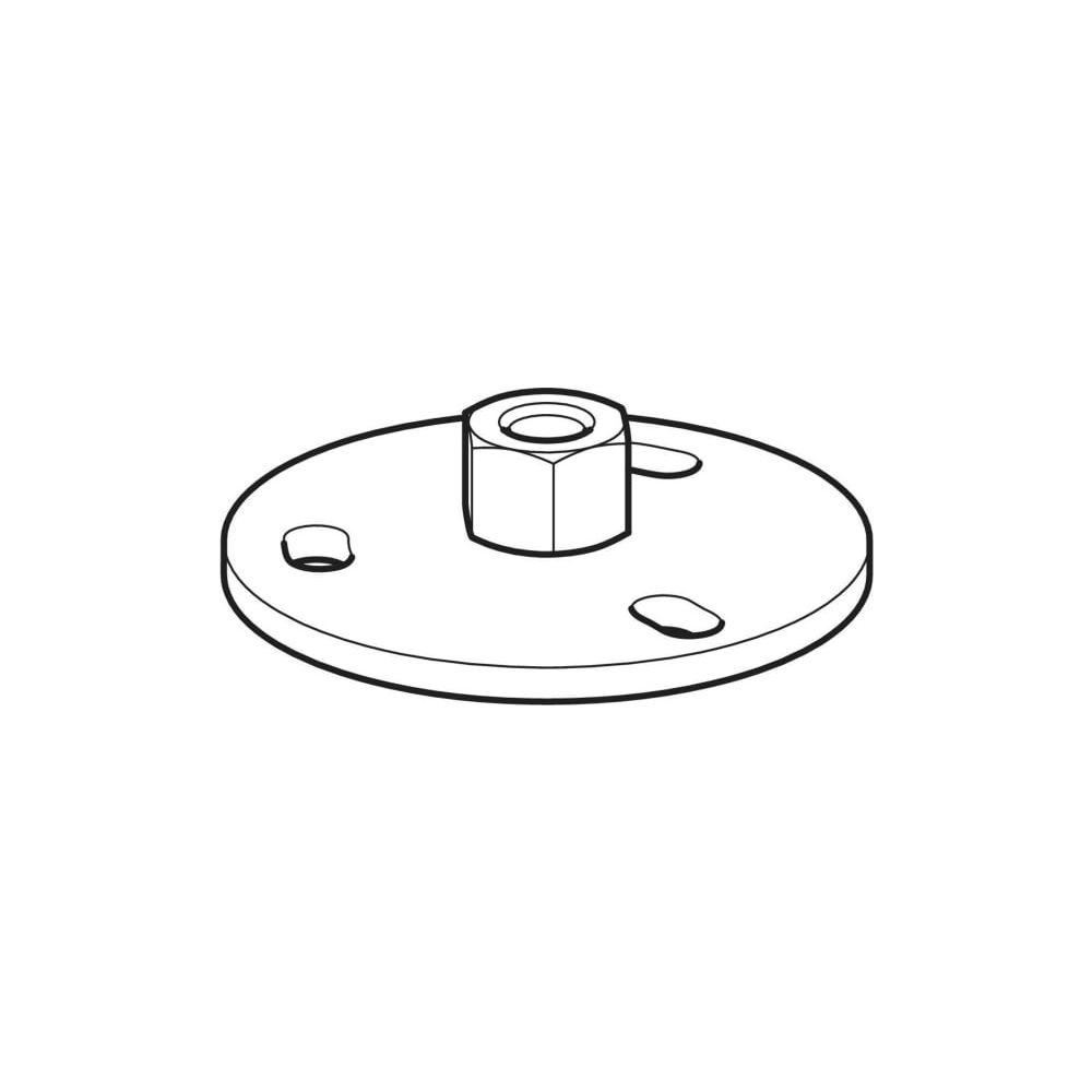 Geberit Grundplatte rund, Dreiloch, M10, Stahl, verzinkt, 362837261... GEBERIT-362837261 4025416023944 (Abb. 10)