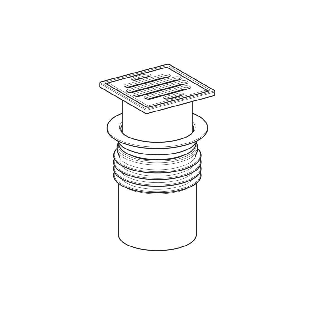 Geberit Bodenablauf Varino, 1,1l/s, 10x10cm, PP, Edelstahl 304, 388060001... GEBERIT-388060001 4064746094064 (Abb. 3)