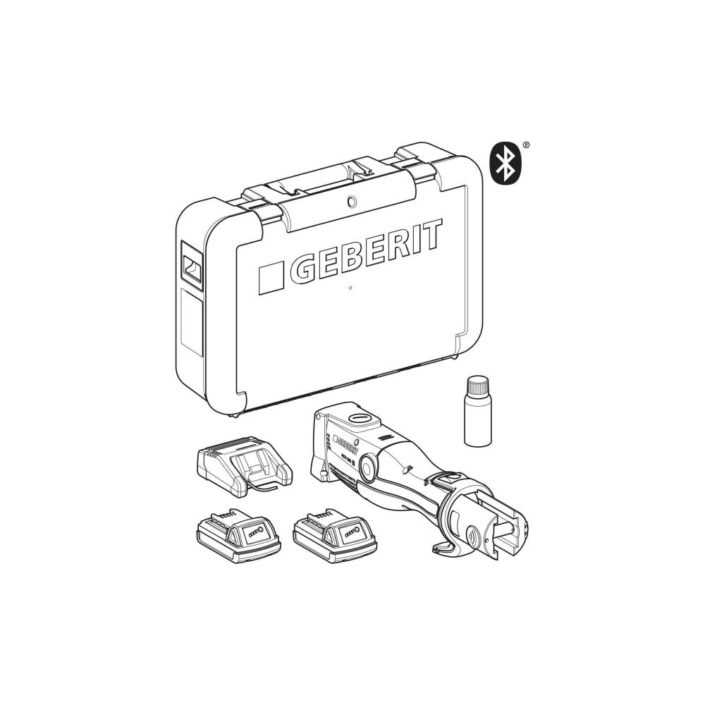 Geberit ACO 203plus Pressgerät Typ 2 im Koffer, 230V/50-60 Hz Steckertyp CEE 7/16 Le... GEBERIT-691218P12 4025416285830 (Abb. 5)