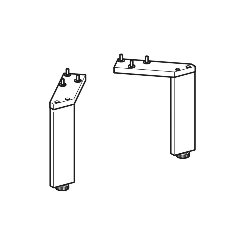 Geberit Set Füße schmal, 15-15,8cm, Aluminium, Chrom, 500367001... GEBERIT-500367001 4025416430476 (Abb. 12)