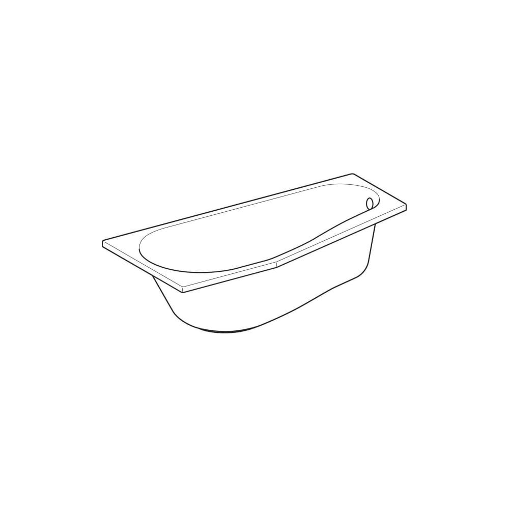 Geberit Renova Fünfeckbadewanne Länge 160cm, Breite 75cm, Abgang rechts... GEBERIT-657260000 4022009093384 (Abb. 3)