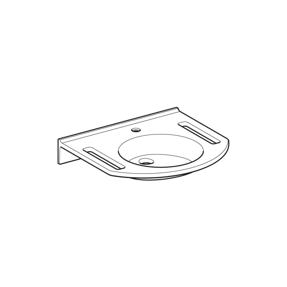 Geberit Publica Waschtisch rundes Design, Ausschnitten, barrierefrei, B 60cm T 55cm ... GEBERIT-402160016 4022009330038 (Abb. 8)