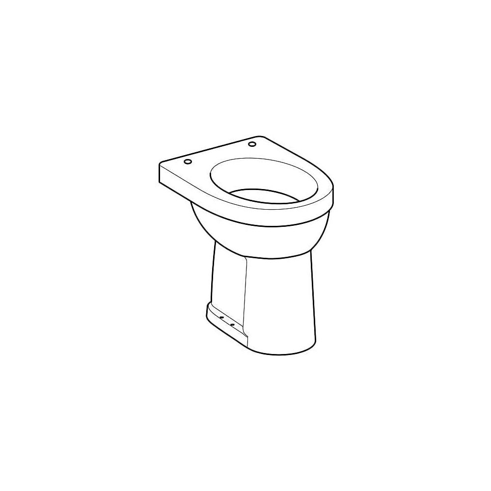 Geberit Renova Comfort Stand-WC Flachspüler, erhöht, Höhe 45cm, Abgang vertikal Tief... GEBERIT-218511600 4022009353655 (Abb. 3)