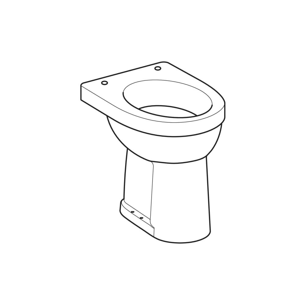 Geberit Renova Comfort Stand-WC Flachspüler, erhöht, Höhe 49cm, Abgang vertikal Tief... GEBERIT-218521000 4022009353686 (Abb. 7)