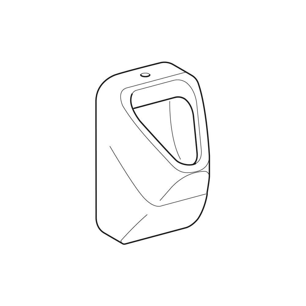 Geberit Alivio Urinal Zulauf von oben, Tiefe 34cm, Abgang nach hinten oder nach unte... GEBERIT-238150600 4022009330380 (Abb. 3)