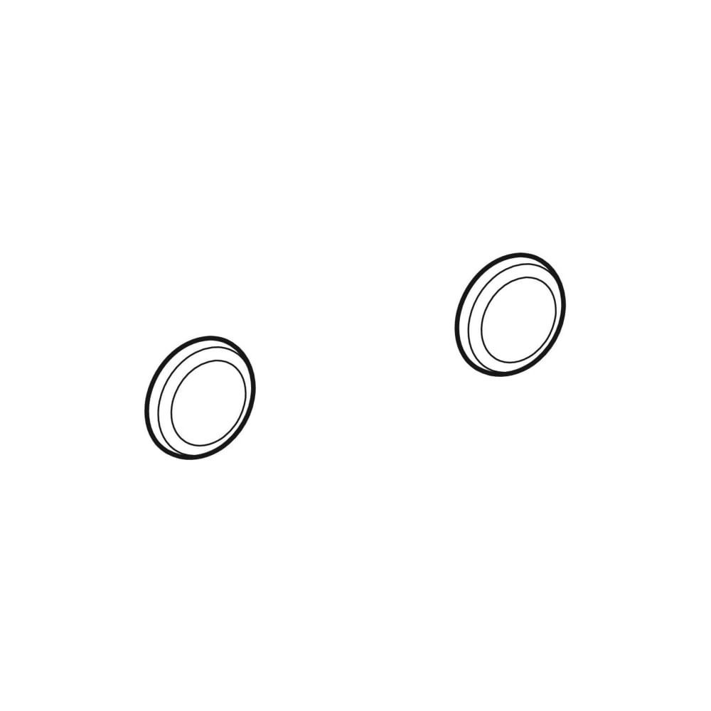 Geberit Set Deckkappen für Befestigungsmaterial für Urinal Kerafix verchromt, 2 Stüc... GEBERIT-596399000 4022009191028 (Abb. 1)