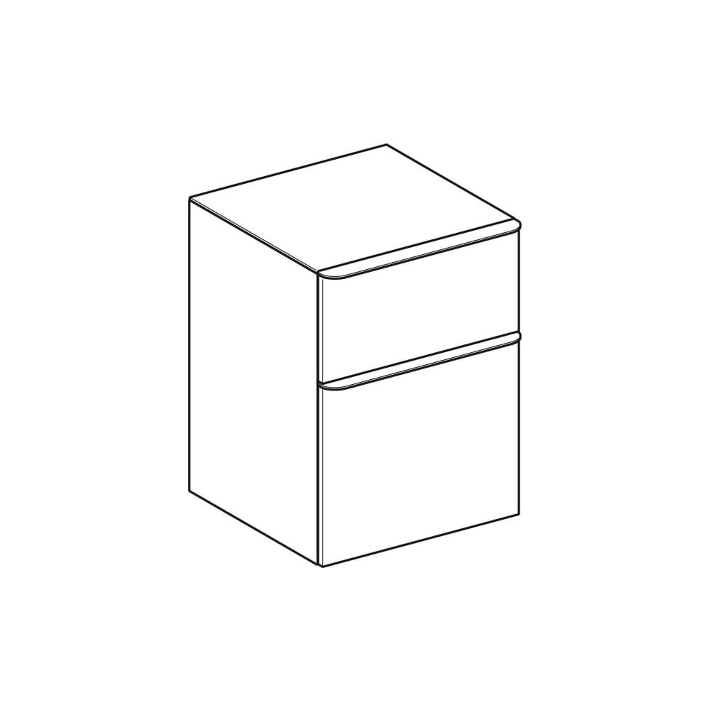 Geberit Smyle Square Seitenschrank 2 Schubladen, 45x60x47cm, Sandgrau lackiert hochg... GEBERIT-500357JL1 4025416437314 (Abb. 3)