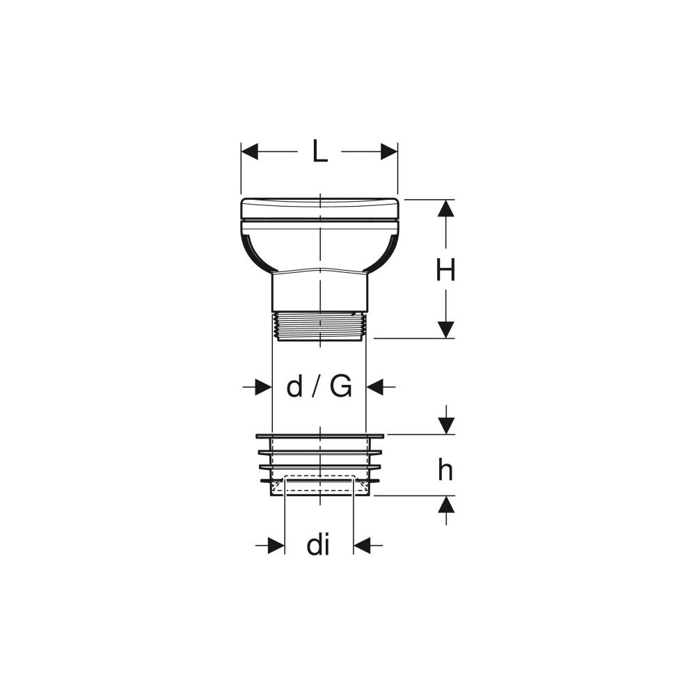 Geberit Belüftungsventil GRB50, für Entwässerungssysteme Außendurchmesser 50mm... GEBERIT-359900001 4025416352105 (Abb. 6)