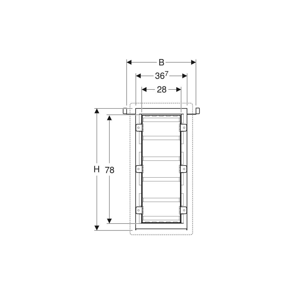 Geberit Duofix Element für Nischenablagebox 50x87x15cm mit Einlegeböden... GEBERIT-111590001 4025416452607 (Abb. 4)