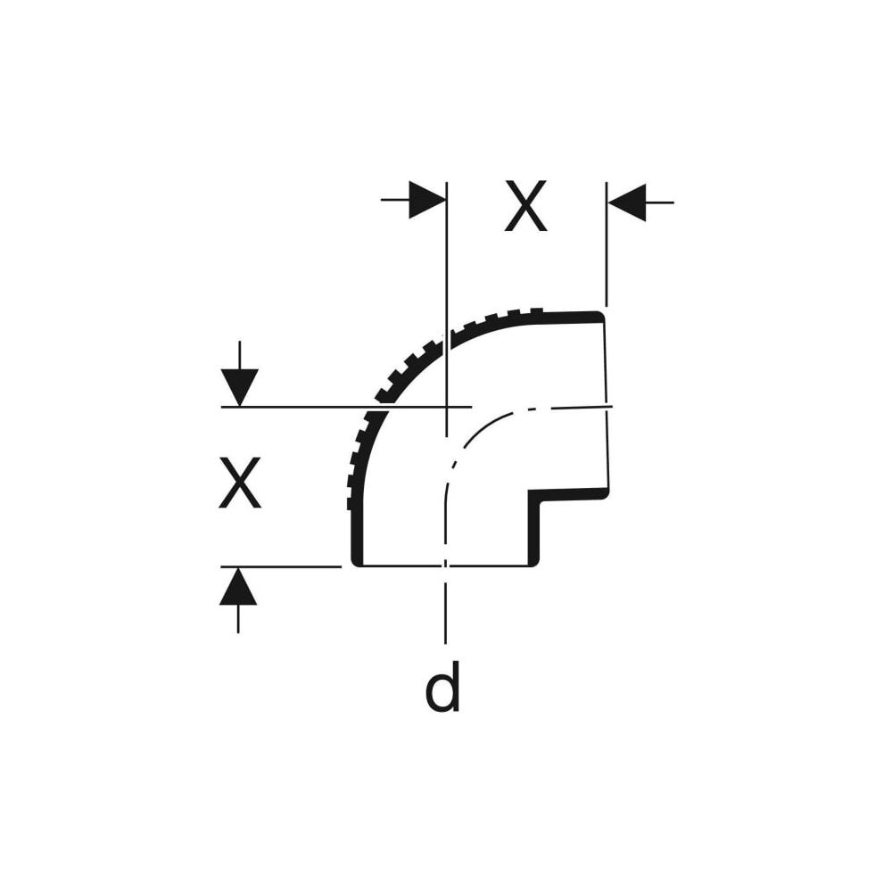 Geberit Silent db20 Bogen 88,5 Grad Außendurchmesser 135mm... GEBERIT-312880141 4025416162605 (Abb. 4)