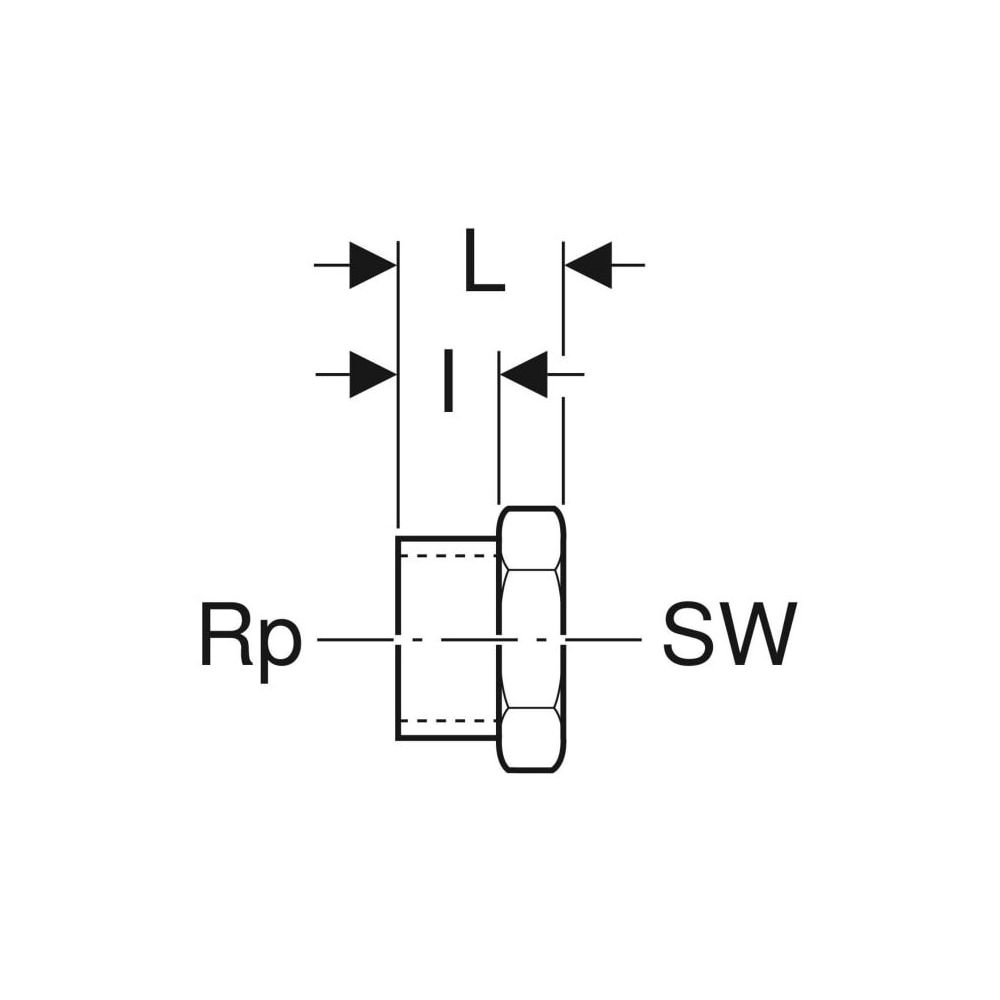 Geberit Kappe mit Innengewinde CW617N, Rp 3/4″... GEBERIT-612481001 4025416045113 (Abb. 4)