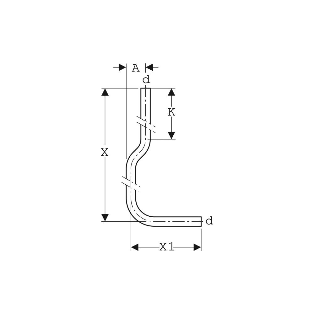 Geberit Spülbogenset 90°, 156x24cm, gekröpft Außendurchmesser 32mm, weiß-alpin... GEBERIT-119504111 4025416008323 (Abb. 3)