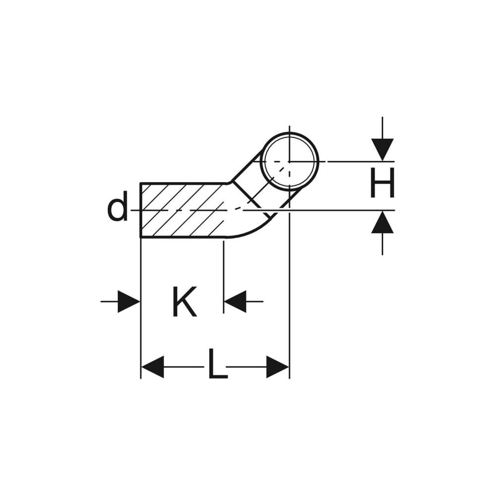 Geberit PE Anschlussbogen 90 Grad für Wand-WC, rechts gekröpft, mit Erweiterung Auße... GEBERIT-366914161 4025416030287 (Abb. 5)