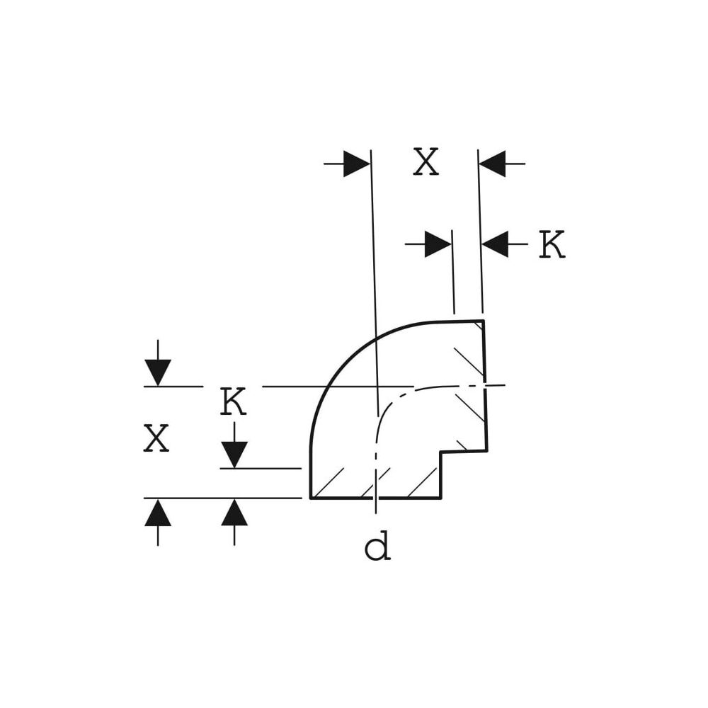 Geberit PE Bogen 88,5 Grad, Außendurchmesser 160mm... GEBERIT-369088161 4025416034414 (Abb. 4)