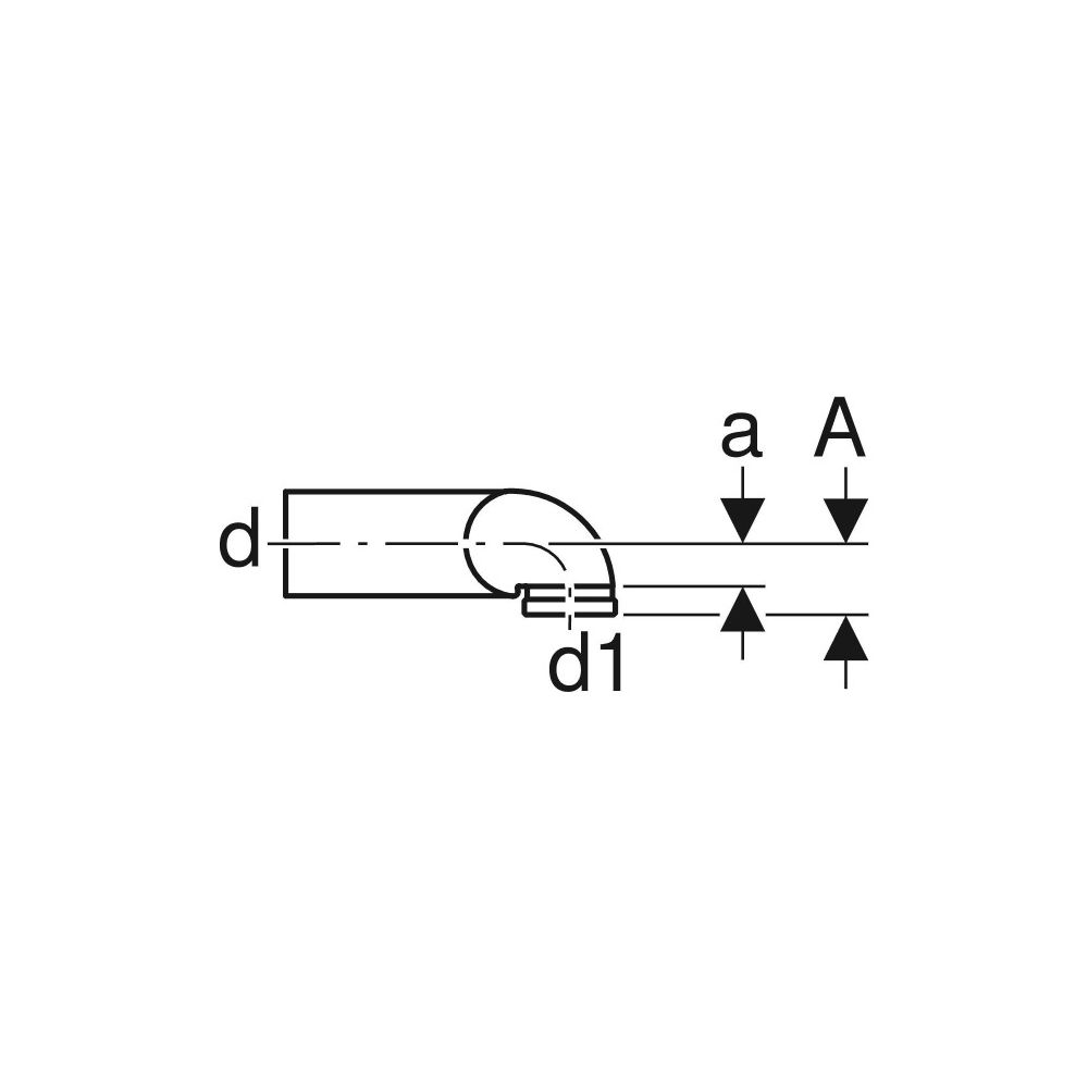 Geberit PE Anschlussbogen 90 Grad für Wand-WC, rechts gekröpft, mit Erweiterung Auße... GEBERIT-366914161 4025416030287 (Abb. 4)