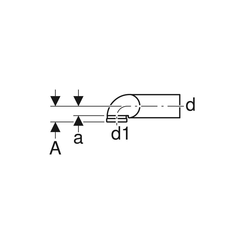 Geberit PE Anschlussbogen 90 Grad für Wand-WC, links gekröpft, mit Erweiterung Außen... GEBERIT-366913161 4025416030270 (Abb. 4)