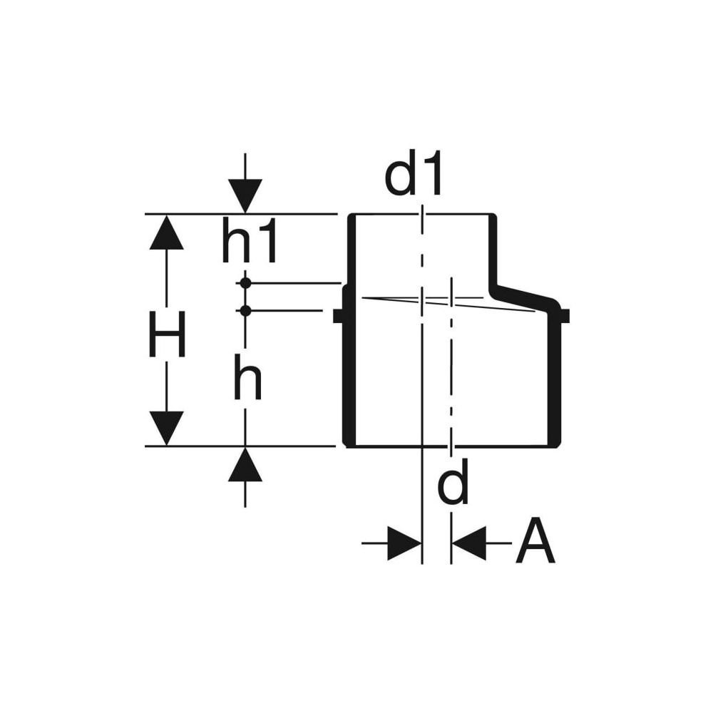 Geberit Silent db20 Reduktion exzentrisch, d 110mm, d1 56mm... GEBERIT-310050141 4025416085027 (Abb. 4)