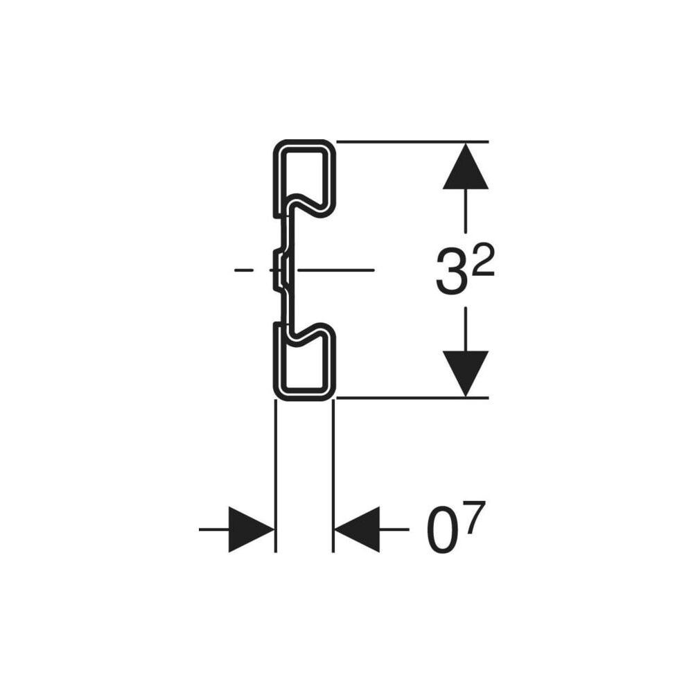 Geberit Schiene GIS, 3,2x0,7cm, Stahl, verzinkt, 461085001... GEBERIT-461085001 4025416163954 (Abb. 5)