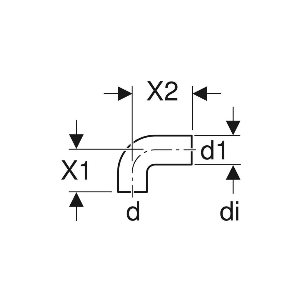 Geberit PE Anschlussbogen 90 Grad für Manschette Außendurchmesser 50mm... GEBERIT-361080161 4025416022428 (Abb. 4)