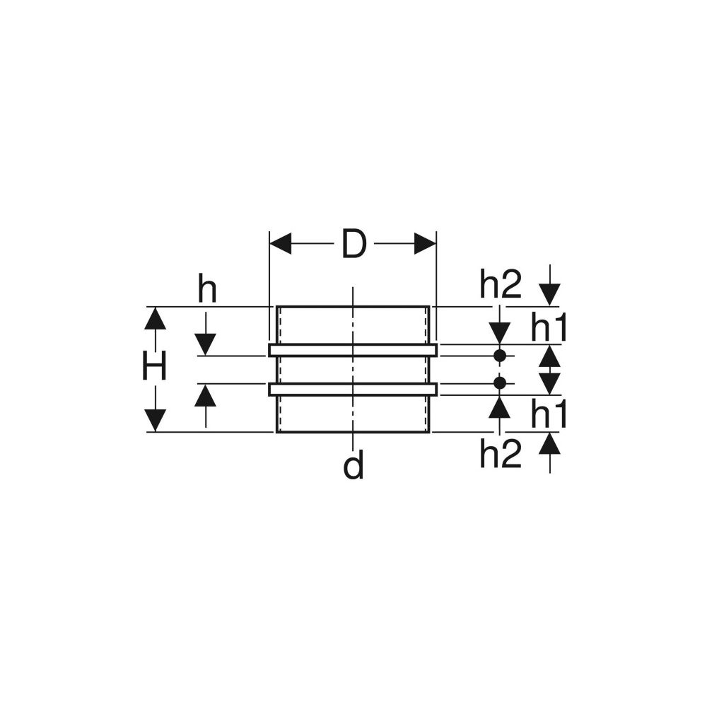 Geberit PE Doppelbundbüchse Außendurchmesser 315mm... GEBERIT-372751161 4025416036975 (Abb. 4)