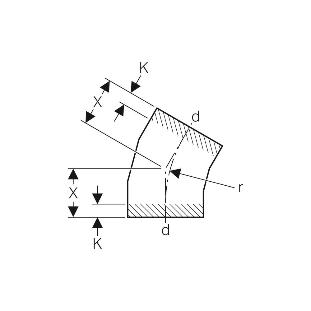 Geberit PE Segmentbogen 30 Grad, Außendurchmesser 250mm... GEBERIT-371030161 4025416036012 (Abb. 4)