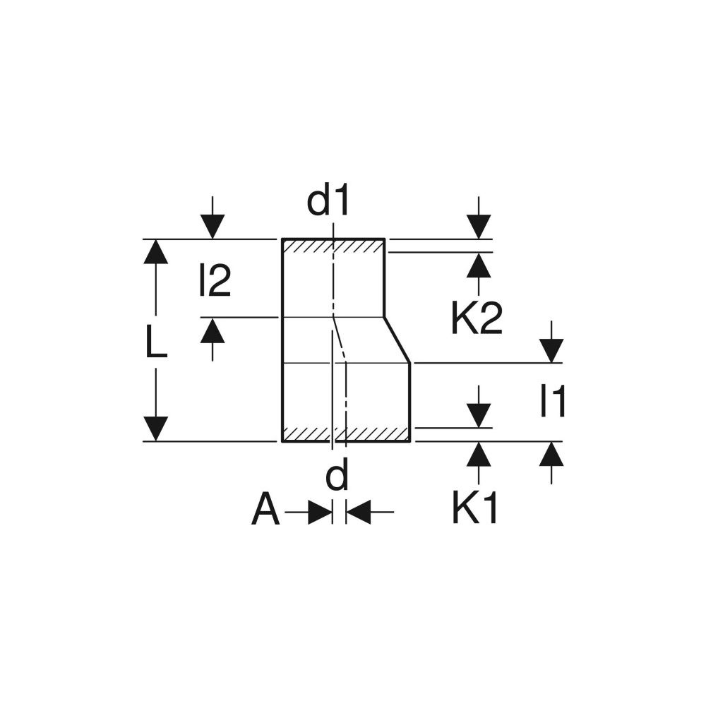 Geberit PE Reduktion exzentrisch, lang, d 315mm, d1 200mm... GEBERIT-372596161 4025416036753 (Abb. 4)