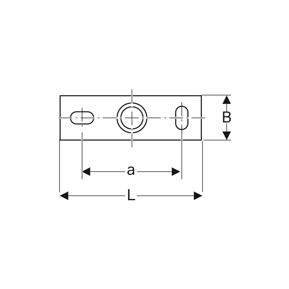 Geberit Grundplatte rechteckig, Zweiloch, mit Gewindemuffe G 1/2"... GEBERIT-362826261 4025416023876 (Abb. 4)