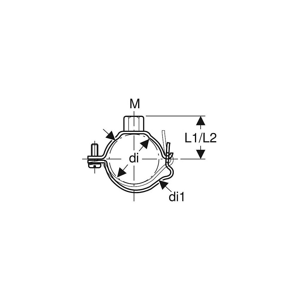 Geberit Rohrschelle mit Gewindemuffe M10, verstellbar di 40mm, di1 48mm... GEBERIT-360843002 4025416639862 (Abb. 4)