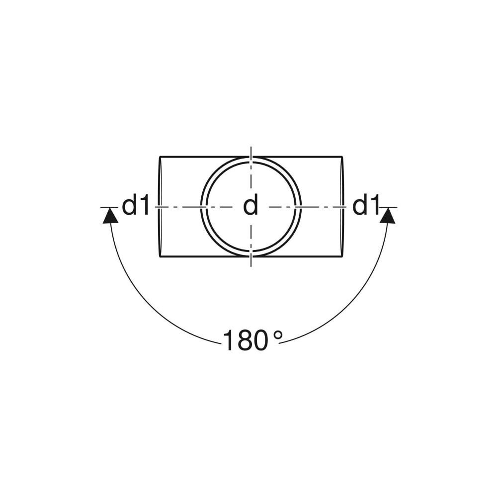 Geberit Silent db20 Bogenabzweig 88,5 Grad zweifach d 90mm, d1 90mm... GEBERIT-308082141 4025416503958 (Abb. 4)