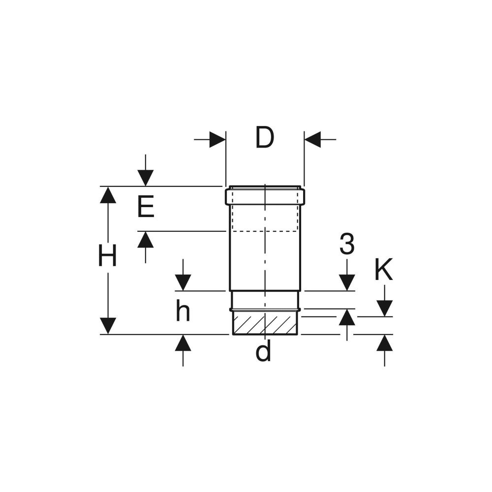 Geberit PE Langmuffe mit Doppelbund Außendurchmesser 160mm... GEBERIT-369700161 4025416035015 (Abb. 4)