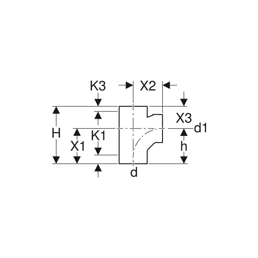 Geberit PE Bogenabzweig 88,5 Grad d 110mm, d1 110mm... GEBERIT-367163161 4025416030935 (Abb. 4)