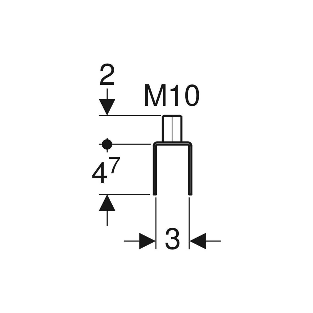 Geberit Pluvia Aufhängeelement galvanisch verzinkt, Länge 6,7cm... GEBERIT-362862261 4025416749011 (Abb. 5)