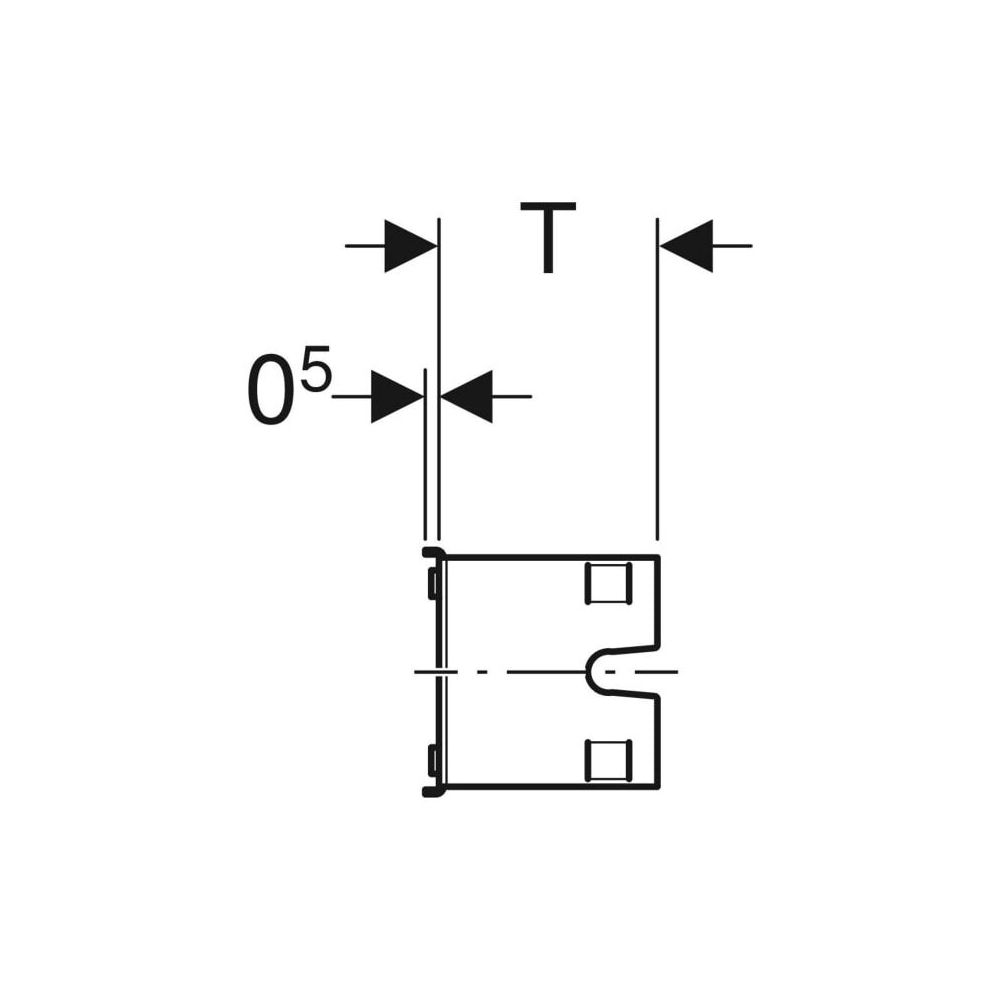 Geberit Montageplatte zu GIS Unterputz-Absperrventil 248mm... GEBERIT-461054001 4025416084150 (Abb. 5)