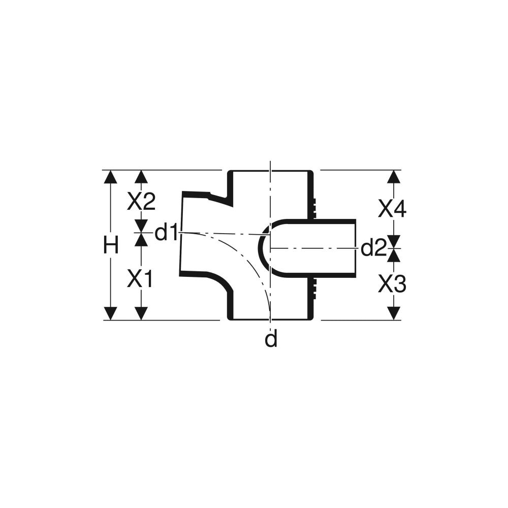Geberit Silent db20 Schachtbogenabzweig 88,5 Grad links, d 110mm, d1 90mm, d2 75mm... GEBERIT-310872141 4025416171270 (Abb. 5)
