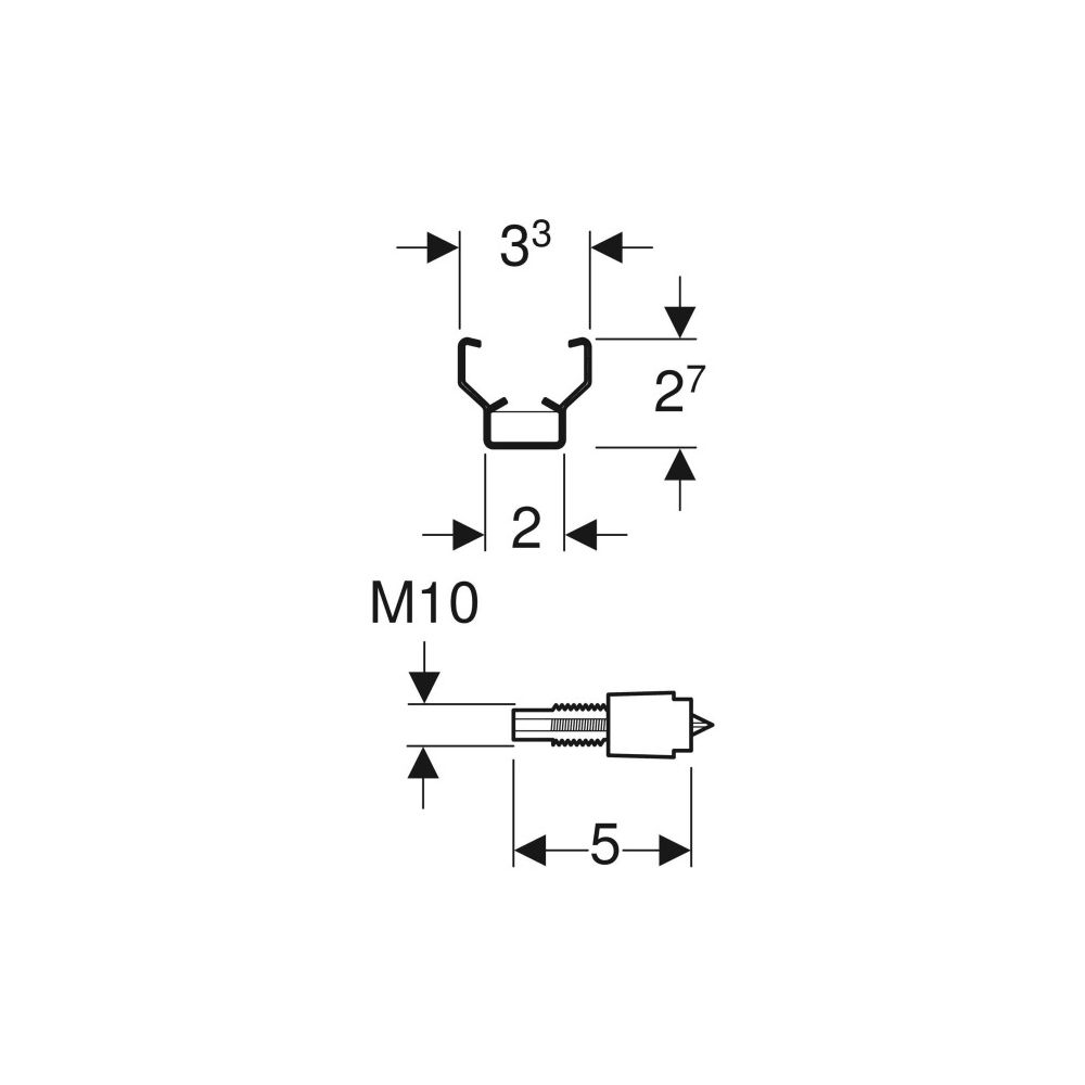 Geberit GIS Befestigungsclip... GEBERIT-461004001 4025416000556 (Abb. 4)