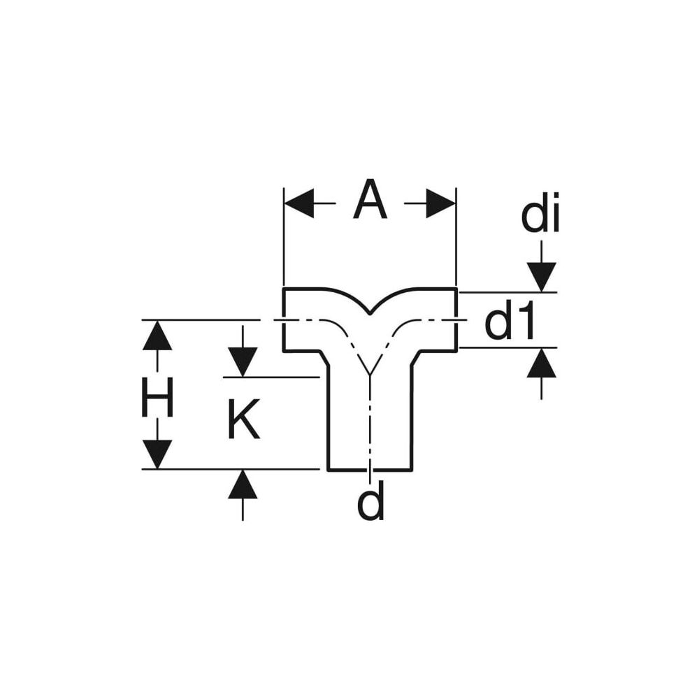 Geberit PE Doppelanschlussbogen 90 Grad für Manschette Außendurchmesser 56mm... GEBERIT-363472161 4025416024767 (Abb. 4)