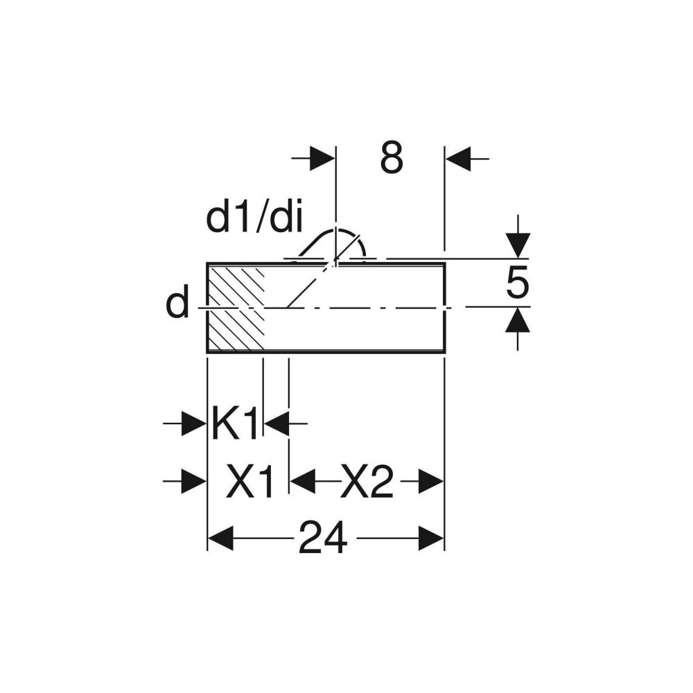 Geberit Silent db20 Abzweig 90 Grad für Apparateanschluss, links d 90mm, d1 56mm, di... GEBERIT-308051141 4025416144311 (Abb. 4)