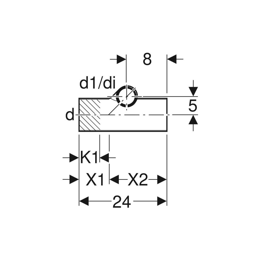 Geberit Silent db20 Abzweig 90 Grad für Apparateanschluss, rechts d 90mm, d1 56mm, d... GEBERIT-308052141 4025416144328 (Abb. 4)